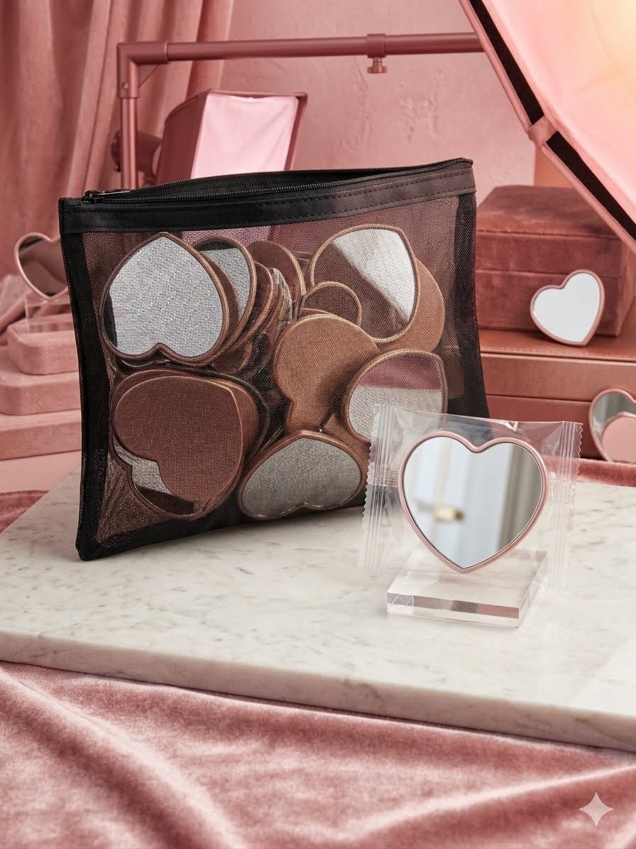 Mini heart shaped mirror